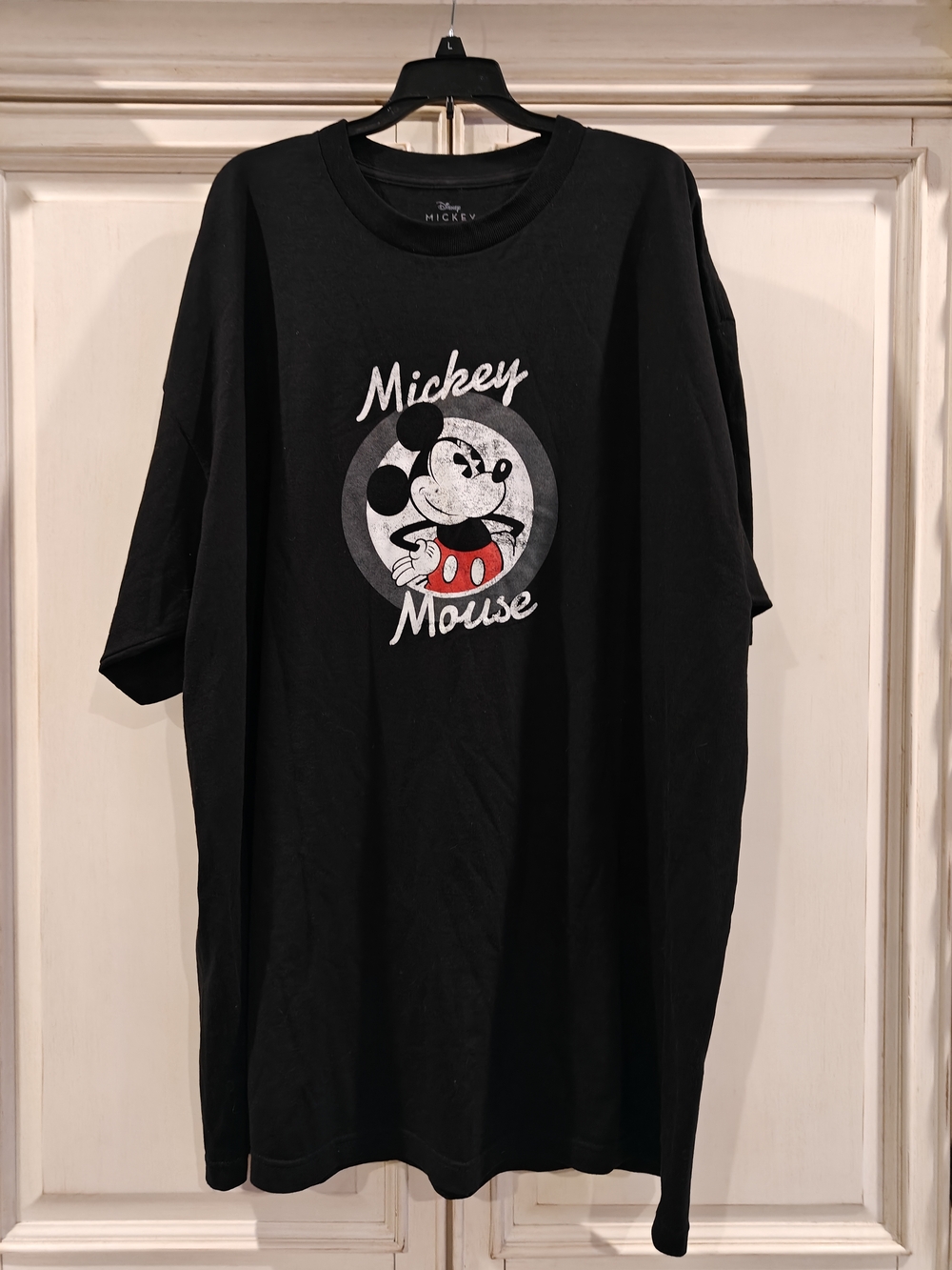 Disney Black Tee with Mickey Mouse Retro Graphic